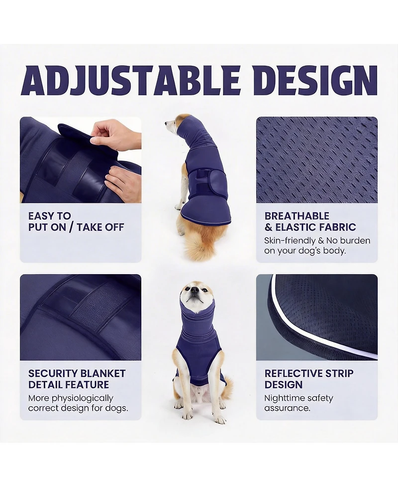 Aronkl Calming Anxiety Vest for Dogs - Comfortable, Safe, and Effective