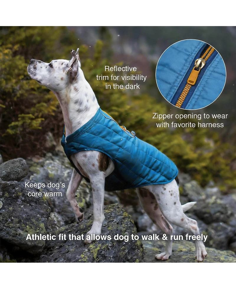 Aronkl Loft Dog Jacket: Insulated, Reversible, Water-Resistant, Reflective, Adventure Ready