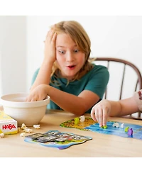 Haba Water Dragons: Kids Board Game and Fast-Paced Dice Game with Wooden Components for Ages 5 and up, Made in Germany