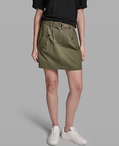 Bcbg Women's Flap Pocket Belted Skirt