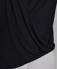 Bcbg Women's Asymmetrical Faux Wrap V-Neck Top