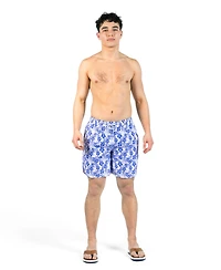 Tailorbyrd Men's Hibiscus Printed Swim Shorts