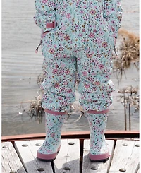 Deux par Deux Little Girls Rain Boots in Rubber Mini Flower Print