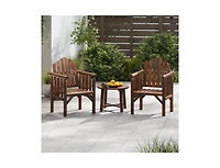 Slickblue Wooden Outdoor Patio Dining Armchair with Armrests