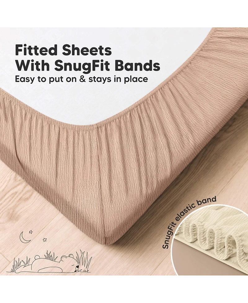 KeaBabies Lyra Muslin Crib Sheets for Boys, Girls, 2pk 52x28 Cotton Baby Mattress Fitted, Soft, Breathable