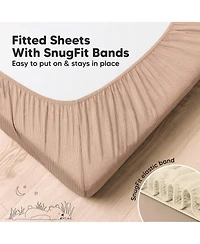 KeaBabies Lyra Muslin Crib Sheets for Boys, Girls, 2pk 52x28 Cotton Baby Mattress Fitted, Soft, Breathable