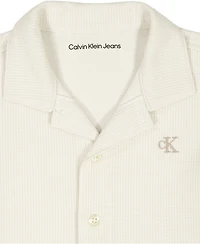 Calvin Klein Toddler and Little Boys' 2T-7 Novelty Knit Shirt Shorts, 2-Piece Set