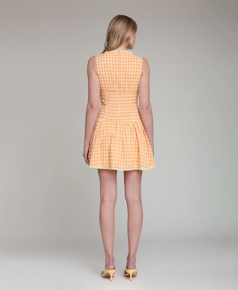 Avec Les Filles Women's Sleeveless Boat Neck Dress