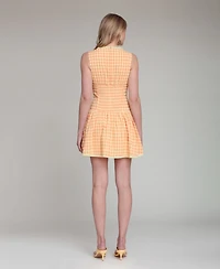 Avec Les Filles Women's Sleeveless Boat Neck Dress