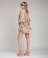 Avec Les Filles Women's Off-Shoulder Short Dress