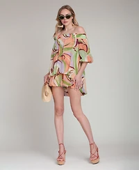 Avec Les Filles Women's Off-Shoulder Short Dress