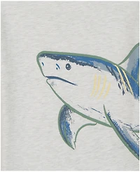 Kids Headquarters Boys' Toddler 2T-5T Printed Polo, Shark T-Shirt and Twill Shorts, 3-piece Set