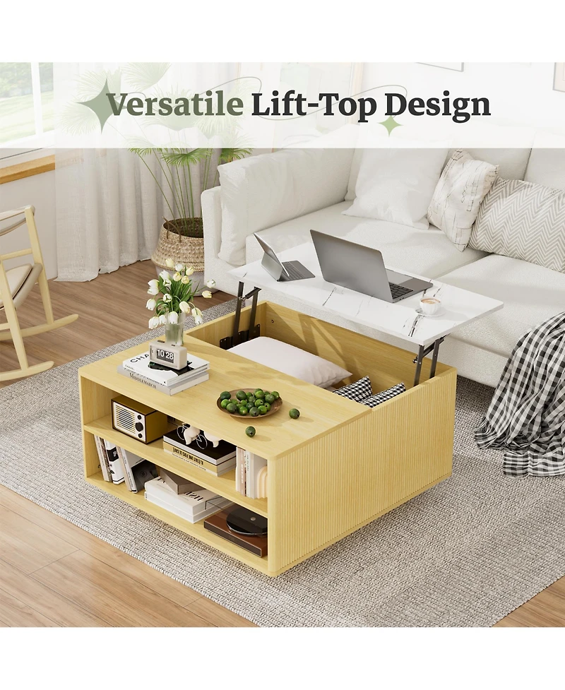 Rainsken Lift Top Coffee Table with Storage