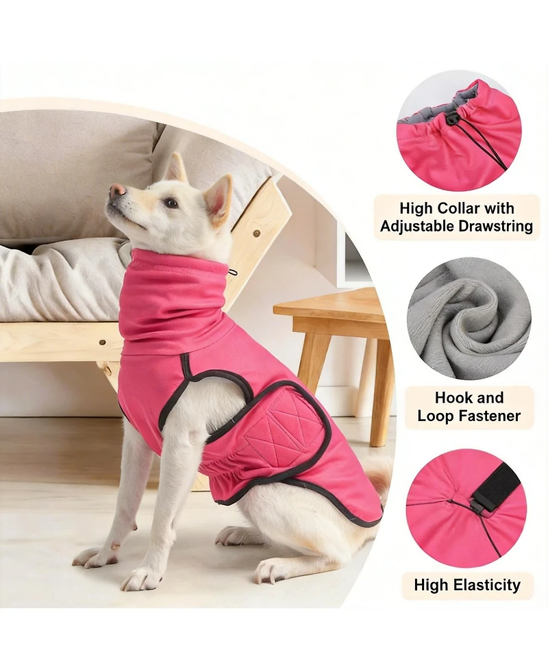 Aronkl Reversible Dog Anxiety Vest with Hood for Calming Support