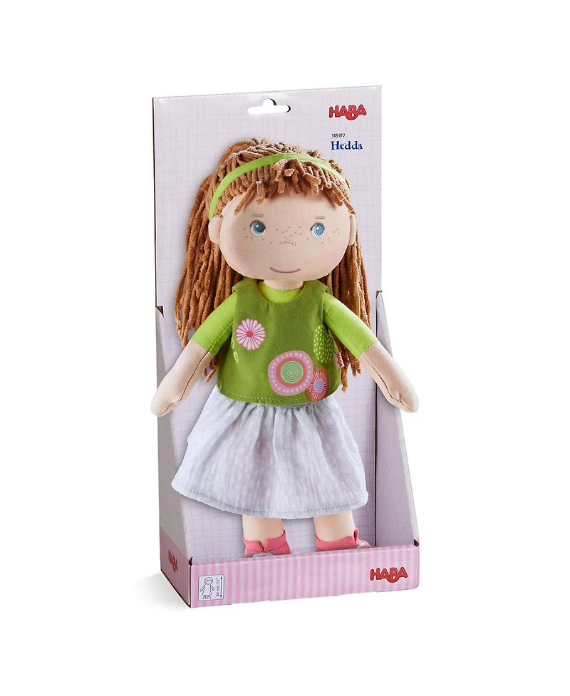 Haba Hedda 12" Soft Doll with Brown Hair and Embroidered Face