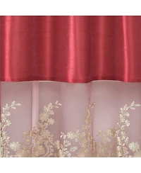 Rt Designers Collection Polyester Bethany Embroidered 3 Piece Kitchen Curtains Tier & Swag Set 60" x 36"