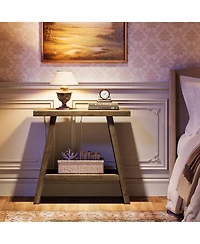 Tribesigns Solid Wood End Table for Living Room