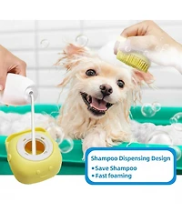Aronkl Pet Bath Kit: Slicker Brush, Shampoo Glove, Towel