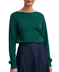Celtic & Co. Women's Merino Fine Knit Boat Neck Jumper