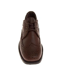 Josmo Little Boys Wing Tip Slip On Dress Shoes for Classic Formal Comfort Style with Lace Up Closure