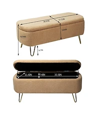 Rainsken Modern Storage Ottoman Bench