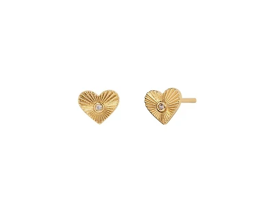 Little Sky Stone Isla Mini Heart Stud Earrings