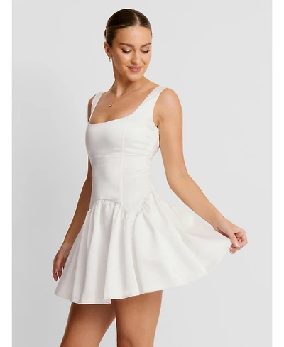 Six Stories Women's Scoop Neck Sleeveless Skater Mini Dress