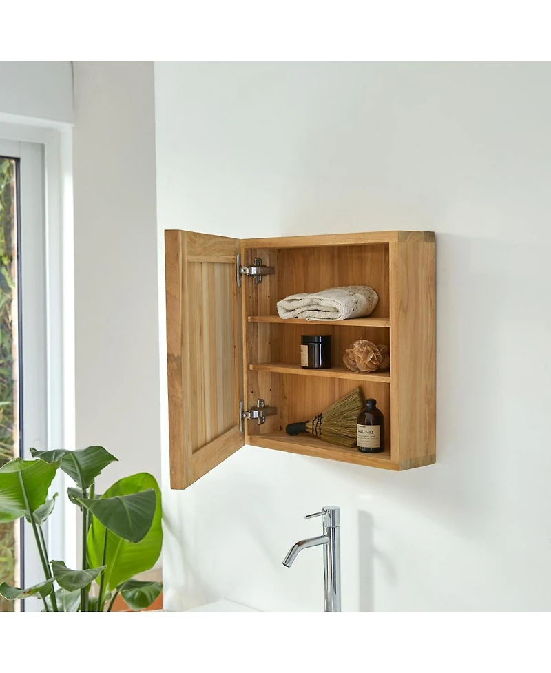 Tikamoon Jill 43 Wooden Bathroom Cabinet in Teak