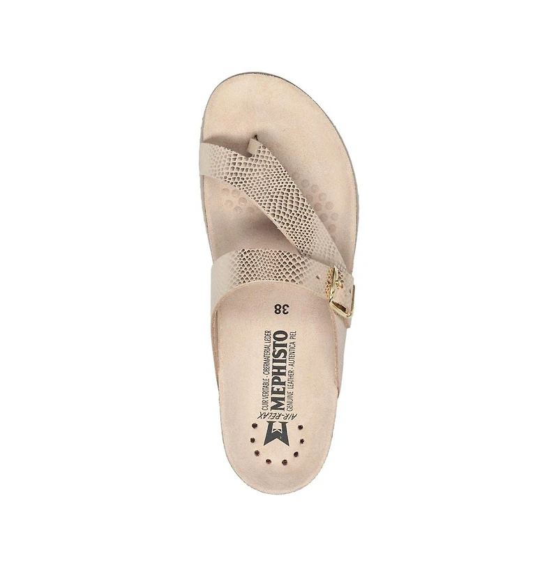 Mephisto Women's Helen Metallics Sand Havana Leather Sandal