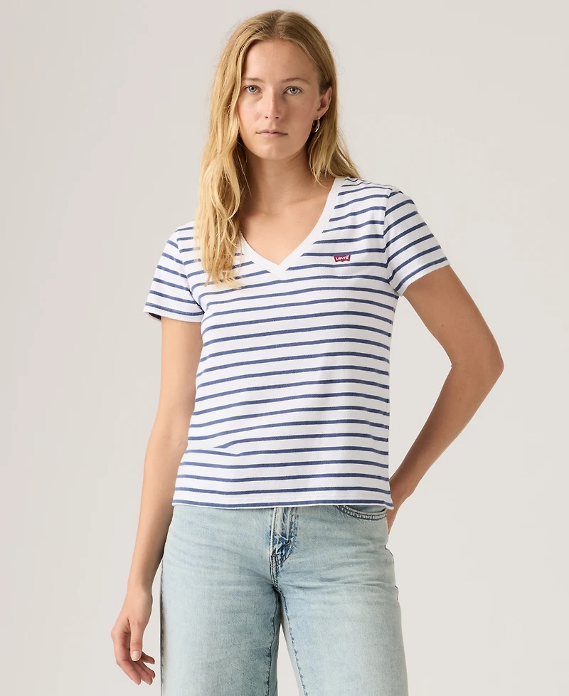 Levi's Women's Perfect Cotton V-Neck Short-Sleeve T-Shirt