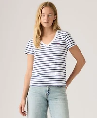 Levis Womens Perfect Cotton V Neck Short Sleeve T Shirt
