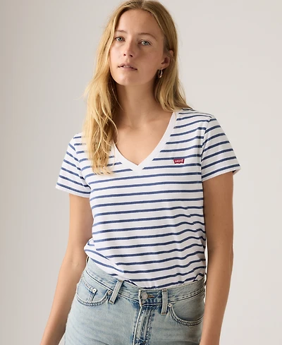 Levi's Women's Perfect Cotton V-Neck Short-Sleeve T-Shirt