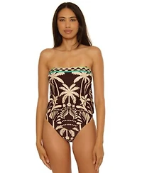 Trina Turk Womens Syros Banded Handkerchief Tankini Top Hipster Bottoms