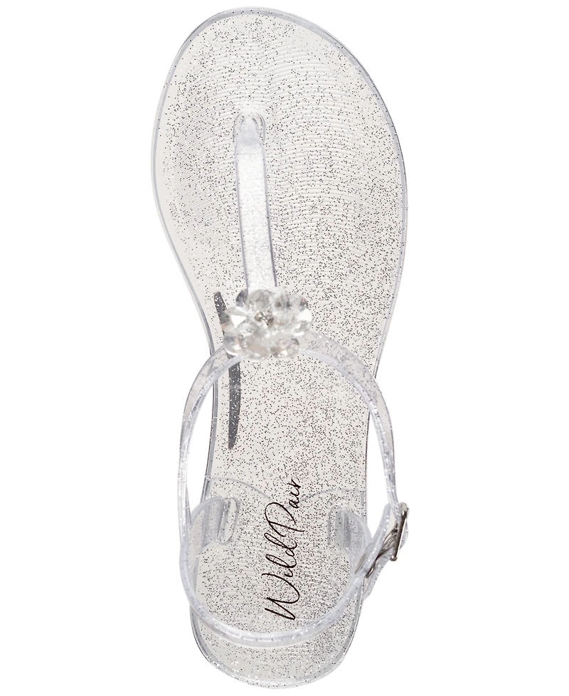 Wild Pair Women's Qahira Jelly Round Toe Thong Flat Sandals, Macy's Exclusive