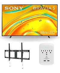 Sony K98XR50 98" Led 4K Google Tv with a Walts Tv Xxl-tilt-mount Tilt Mount, and Amber Protection Surge Protector (2025)