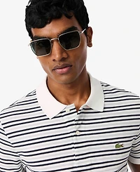 Lacoste Men's Classic Fit Striped Pique Polo Shirt