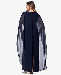 Xscape Plus Crew Neck Sheath Gown