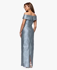 Xscape Petite Off-The-Shoulder Sheath Gown