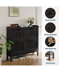 gaomon Shoe Storage Cabinet with 4 Flip Drawer