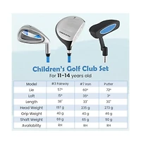 Hongge Junior Mallet Putter Individual Gold Club for Kids Ages 11-14