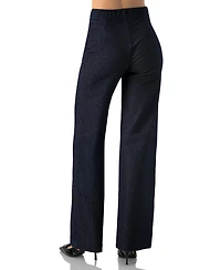 Ivonne Women's Ribbed Wide-Leg Pants
