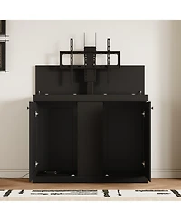 50" Automatic Lifting Tv Stand with Remote Control and Safety Limiter