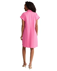 Jones New York Women's Short-Sleeve Collared V-Neck Dress