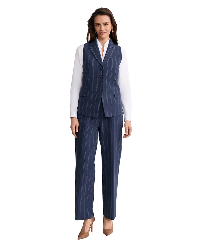 Jones New York Women's Four-Button Peak Lapel Vest