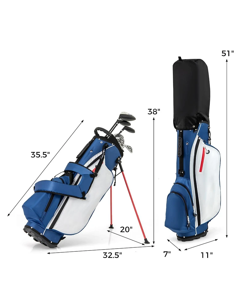Mecale Men s Left-Handed Complete Golf Club Set with Stand Bag, Lightweight & Portable