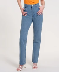 Isaac Mizrahi Women's Mid-Rise Straight-Leg Pants