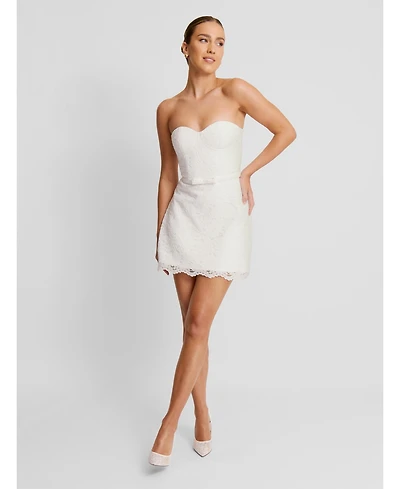 Six Stories Women's Lace Bandeau Corset Mini Dress