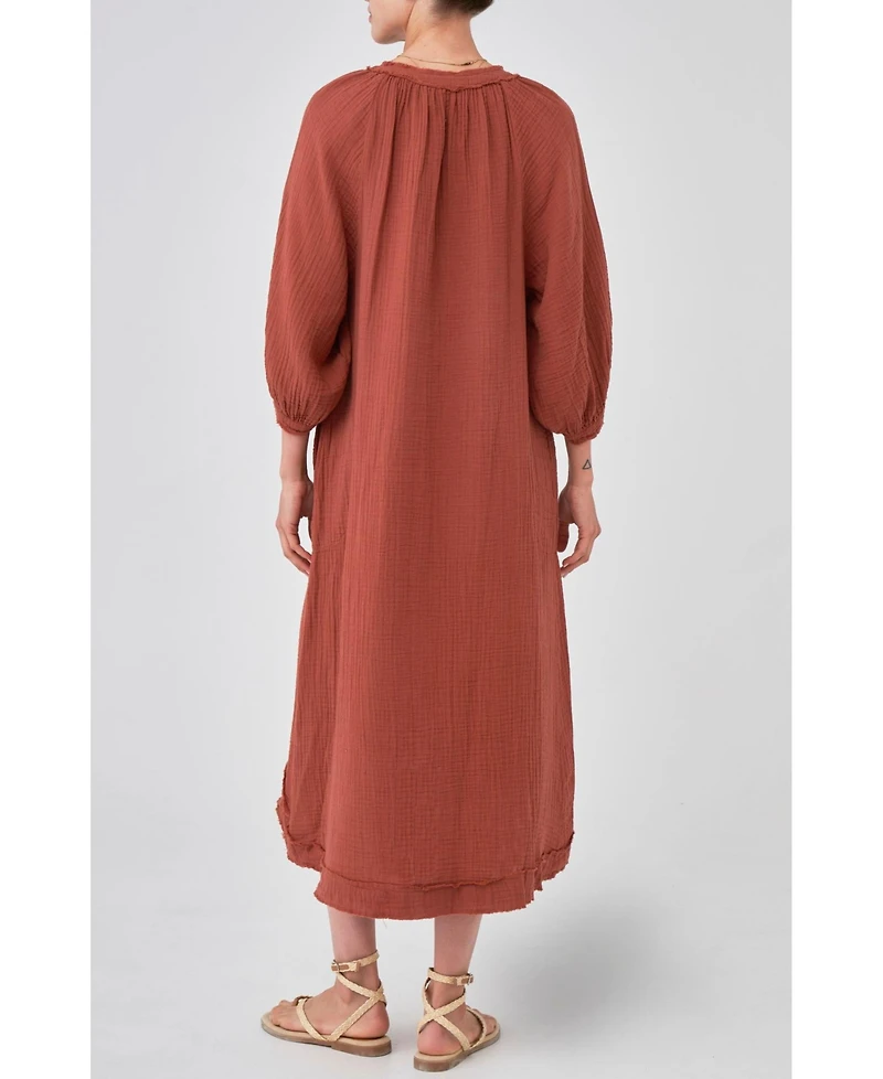 Ocean+Main Women's Gauze Dress with Pockets