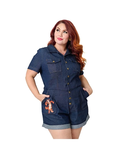 Unique Vintage Women's Plus Size Garage Style Romper