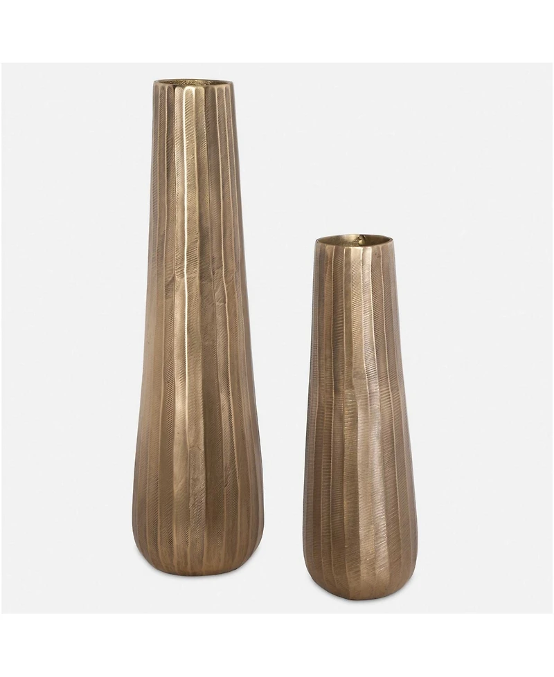 Uttermost Vertiforge Vases, Set of 2